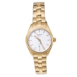 Pre Owned Tissot Silver Gold Tone Stainless Steel PR100 T101210A Women's Wristwatch 33 mm