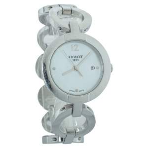 Pre Owned Tissot Mother of Pearl Stainless Steel Pinky T084210A Women's Wristwatch 28 mm