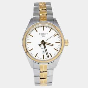 Tissot Silver Two Tone Stainless Steel PR100 T101210A Women's Wristwatch 33 mm