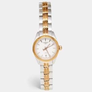 Tissot Mother of Pearl Two Tone Stainless Steel PR100 T101.010.22.111.01 Women's Wristwatch 25 mm