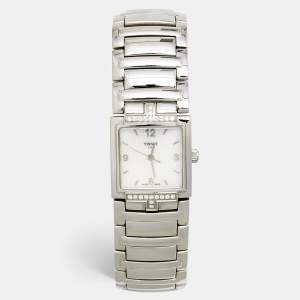Tissot Mother of Pearl Stainless Steel Diamond T-Evocation T051.310.61.117.00 Women's Wristwatch 23 mm