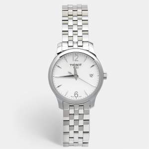 Tissot Silver Stainless Steel Tradition T063.210.11.037.00 Women's Wristwatch 33 mm