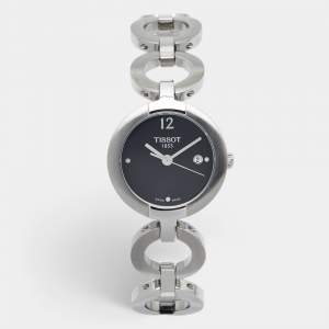 Tissot Black Stainless Steel Pinky T084.210.11.057.00 Women's Wristwatch 27.95 mm