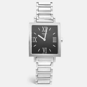 Tissot Black Stainless Steel Happy Chic T034.309.11.053.00 Women's Wristwatch 29 mm