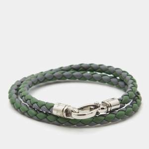 Tod's MyColors Bicolor Leather SIlver Tone Bracelet