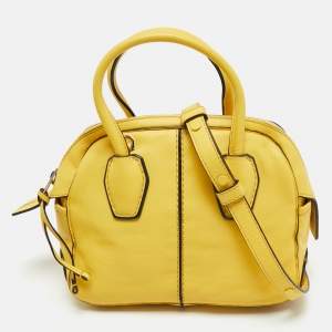 Tod's Yellow Leather Bauletto Satchel