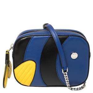 Tod's Tricolor Leather Shark Media Camera Crossbody Bag