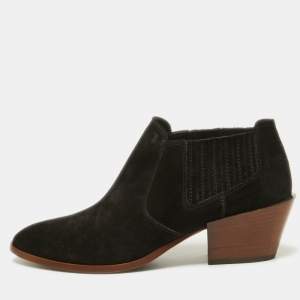 Tod's Black Suede Ankle Boots Size 39