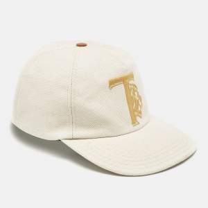 Tod's Cream Cotton Blend Canvas Baseball Cap 