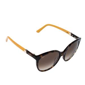 Tod's Dark Havana & Mustard/ Brown Gradient TO174 Round Sunglasses