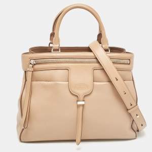 Tod's Beige Leather Thea Tote