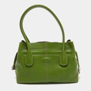 Tod's Green Leather D Bag Media Tote