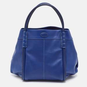 Tod's Blue Leather Shade Tote