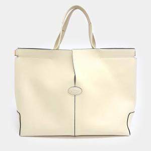 Tod's Yellow Leather Medium Di Back Folio Bag 