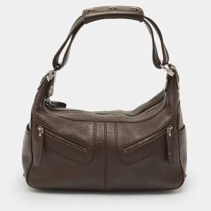 Tod's Dark Brown Leather Micky Hobo