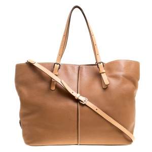 Tod's Brown Leather Grande Shopping Tote 