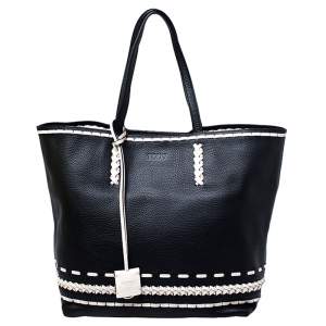 Tod's Black Leather Gipsy Shopper Tote