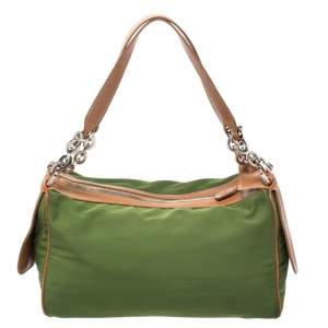 Tod's Green Nylon Shoulder Bag
