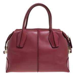 Tod's Fuchsia Leather D-Styling Small Duffle Bag                             
