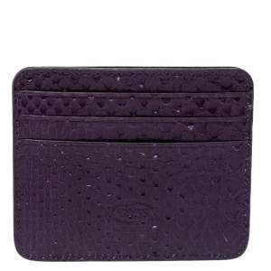 Tod's Purple Python Card Holder