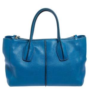 Tod's Blue Leather D Styling Shopper Tote