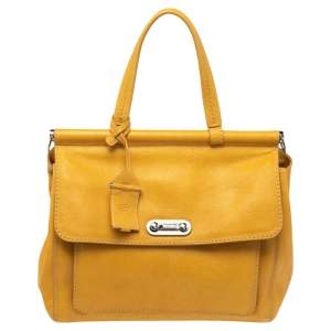 Tod's Yellow Leather Top Handle Bag