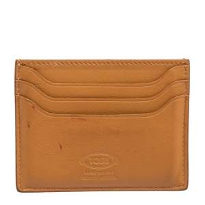 Tod's Tan Leather Card Holder