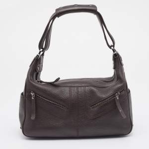 Tod's Dark Brown Leather Micky Hobo