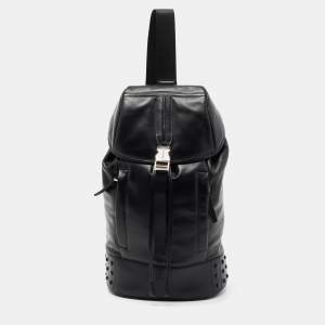 Tod's Black Leather Backpack