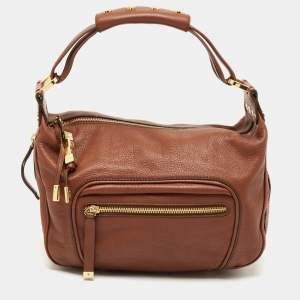 Tod's Brown Leather Multiple Pocket Hobo