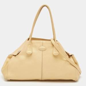 Tod's Gold Leather East/West New Girelli Satchel