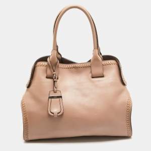 Tod's Rose Poudre Leather Cape Tote