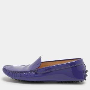 Tod's Purple Patent Leather Slip On Loafers Size 37