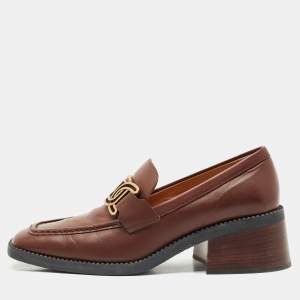 Tod's Brown Leather Kate Loafers Size 38