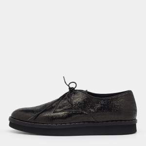Pre Owned Tod's Black Textured Leather Lace Up Derby Size 40