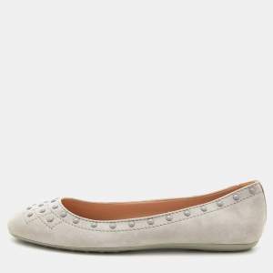 Tod's Grey Suede Ballet Flats Size 36