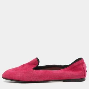 Tod's Pink Suede Smoking Slippers Size 36.5