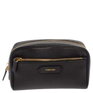 Tom Ford Black Leather Cosmetic Pouch