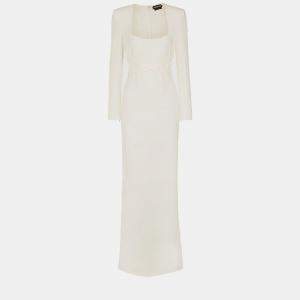 Tom Ford Ivory Crepe Maxi Dress L (IT 44)