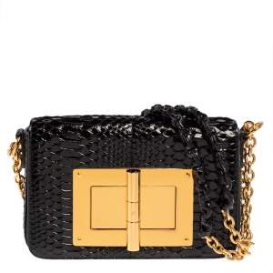Tom Ford Black Python Natalia Shoulder Bag