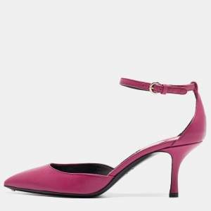 Tom Ford Purple Leather Ankle Strap D'orsay Pumps Size 39