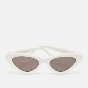 Jimmy Choo White/Black Addy/S Cat Eye Sunglasses