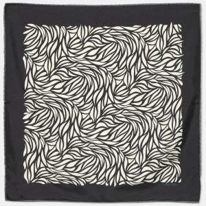 Tom Ford Black Printed Silk Square Scarf