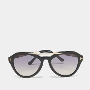 Tom Ford Black Gradient Lisa TF576 Aviator Sunglasses