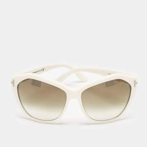 Tom Ford Ivory White/Brown Gradient TF317 Angelina Butterfly Sunglasses