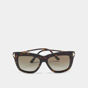 Pre Owned Tom Ford Brown Gradient TF 822 Dasha Square Sunglasses
