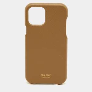 مملوكة مسبقًا Tom Ford Sand Brown Leather iPhone 12 Pro Phone Cover