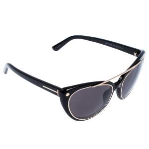 Pre Owned Tom Ford Black Edita Cat Eye Sunglasses