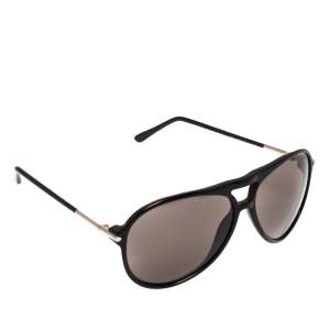 مملوكة مسبقًا Tom Ford Black/Brown Matteo TF254 Aviator Sunglasses