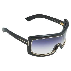 Pre Owned Tom Ford Black/ Purple Gradient FT0305 Olga Oversized Sunglasses